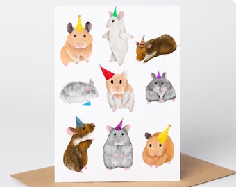 Hamster Birthday Card