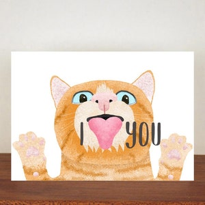 Carte Je t'aime, carte d'anniversaire, carte A6, jolies cartes, cartes d'amour, carte de Saint-Valentin, carte de voeux, carte, cartes de voeux vierges, amour 84
