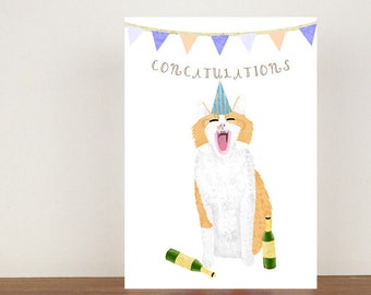 Concatulations Card, A6 Card, Congratulations Card, Congrats Card, Good Luck Card, Congratulations And Good Luck 50