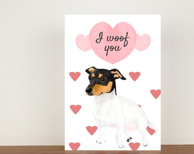 I Woof You Card, Card, Anniversary Card, A6 Card, Cute Cards, Love Cards, Valentines Card, Greetings Card, Blank Greetings Cards, Love 91