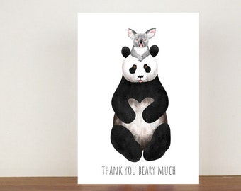 Thank You Beary Much Card, Thank You Cards, A6 Cards, Cute Cards, Greetings Cards, Thanks 10