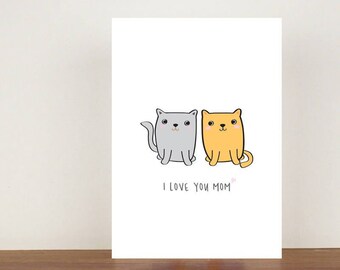 I Love You Mom Card, Mothers Day, Mothers Day Card, Pun Mothers Day Card, A6 Card, Mom 2