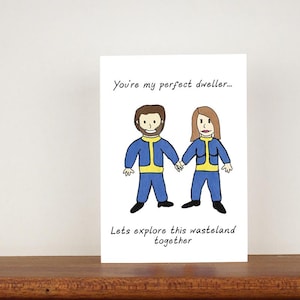 You're My Perfect Dweller Card, Anniversary Card, A6 Card, Cute Cards, Love Cards, Valentines Card, Greetings Card, Blank Cards, Love 60 Option 1