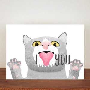 Carte Je t'aime, carte d'anniversaire, carte A6, jolies cartes, cartes d'amour, carte de Saint-Valentin, carte de voeux, carte, cartes de voeux vierges, amour 51