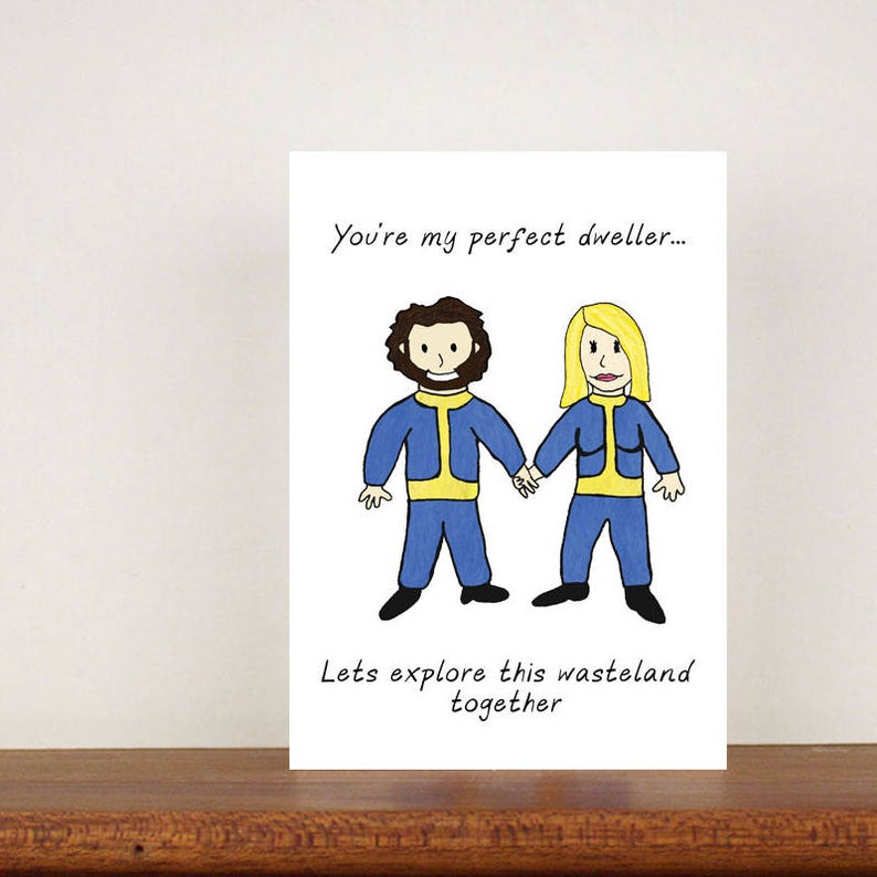You're My Perfect Dweller Card, Anniversary Card, A6 Card, Cute Cards, Love Cards, Valentines Card, Greetings Card, Blank Cards, Love 60 Option 2