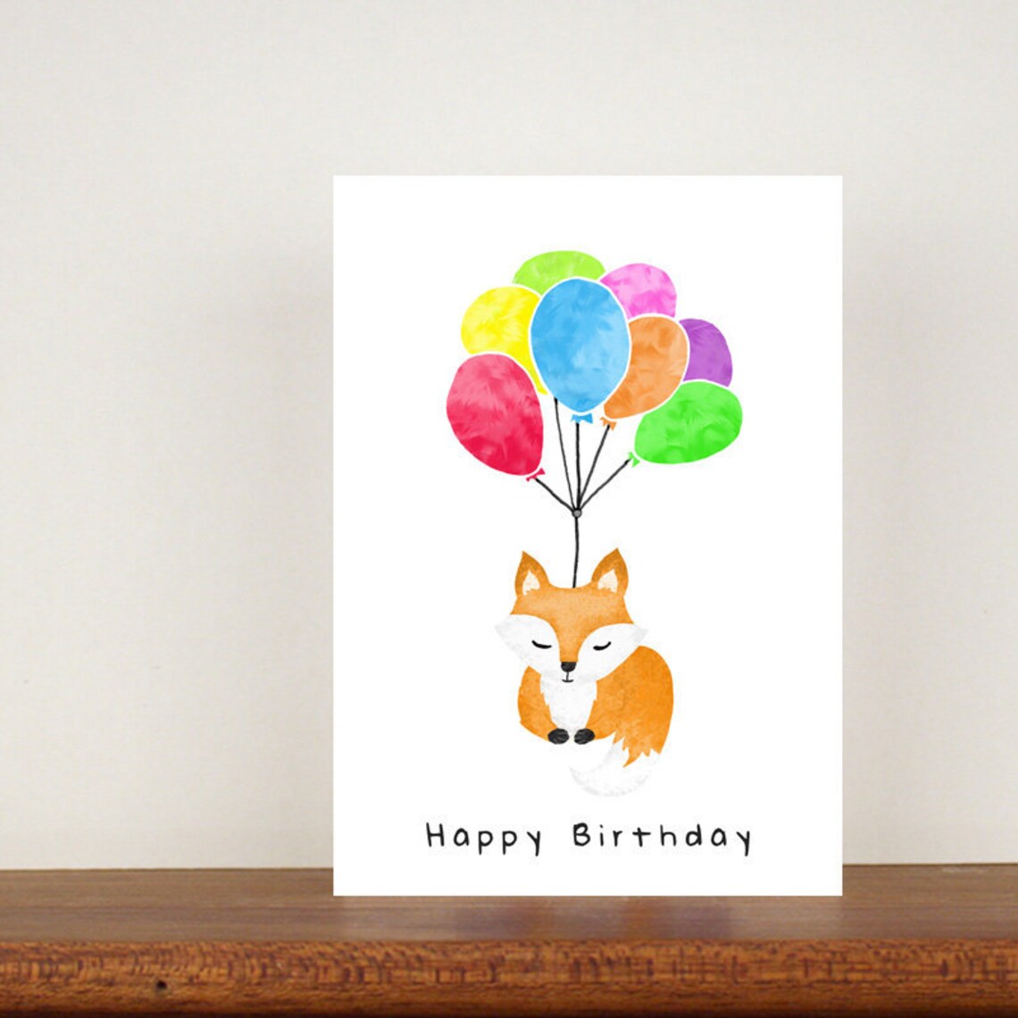 Fuchs alles Gute zum Geburtstag Karte Karte Grußkarte Etsy