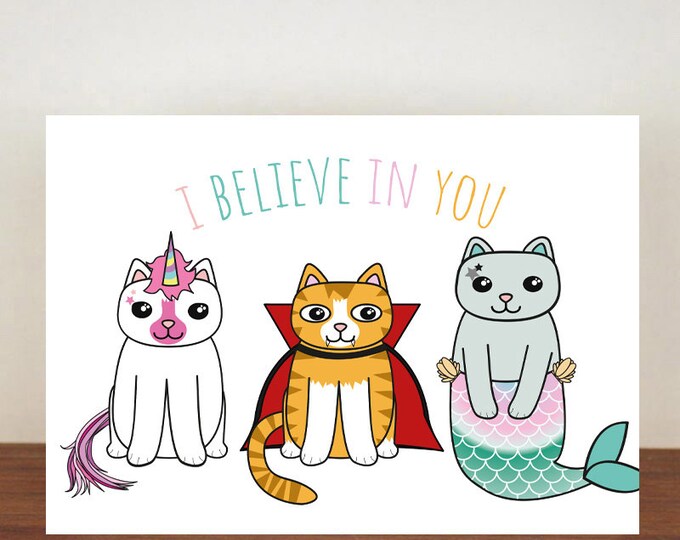 I Believe In You Card, A6 Card, Congratulations Card, Congrats Card, Good Luck Card, Congratulations And Good Luck 56