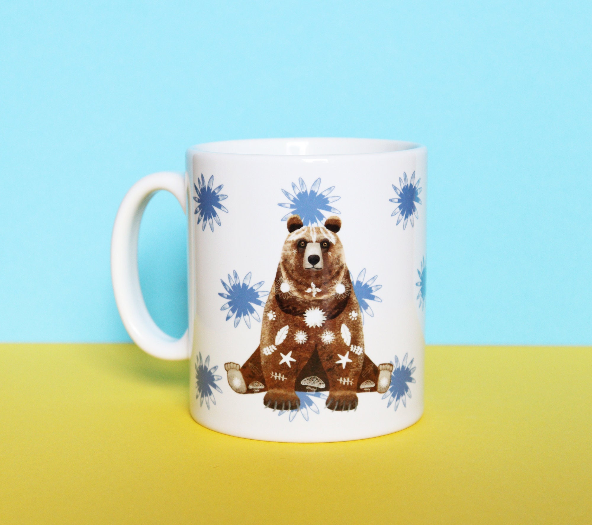 Grizzly Bear Mug Ceramic Mug Bear Mug Mug Coffee Mug Tea Etsy UK