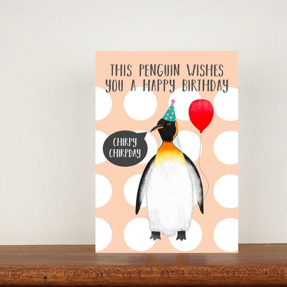 Penguin Happy Birthday Card