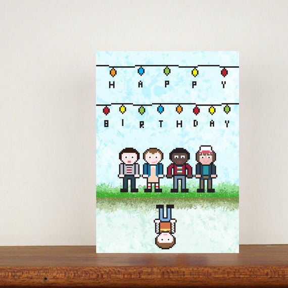 Stranger Things Birthday Card Birthday Card Cards Greeting | Etsy UK