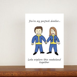 You're My Perfect Dweller Card, Anniversary Card, A6 Card, Cute Cards, Love Cards, Valentines Card, Greetings Card, Blank Cards, Love 60 Option 5