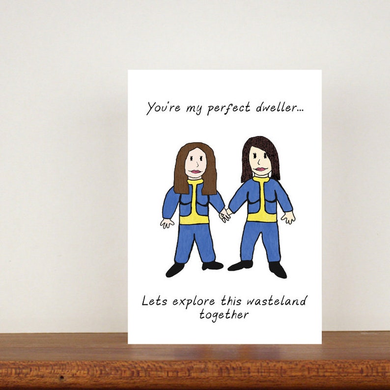 You're My Perfect Dweller Card, Anniversary Card, A6 Card, Cute Cards, Love Cards, Valentines Card, Greetings Card, Blank Cards, Love 60 Option 9