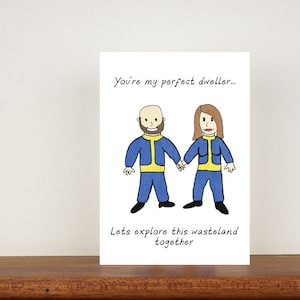 You're My Perfect Dweller Card, Anniversary Card, A6 Card, Cute Cards, Love Cards, Valentines Card, Greetings Card, Blank Cards, Love 60 Option 4