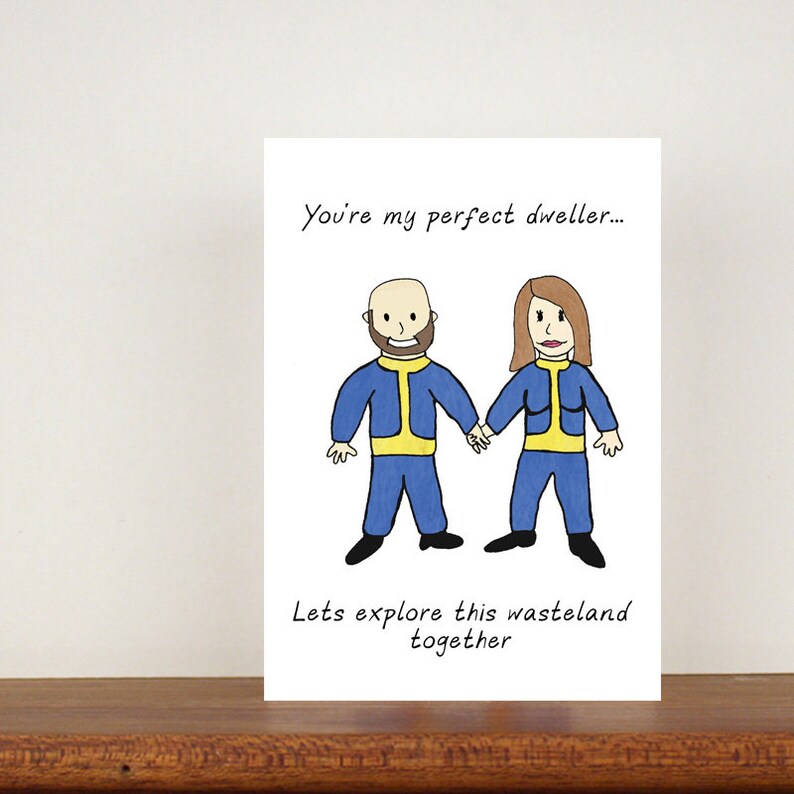 You're My Perfect Dweller Card, Anniversary Card, A6 Card, Cute Cards, Love Cards, Valentines Card, Greetings Card, Blank Cards, Love 60 Option 4