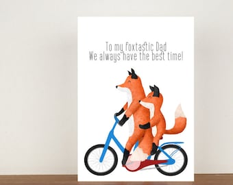 To My Foxtastic Dad We Always Have The Best Time Card, Greeting Card, Animal Card, Fathers Day Card, Fathers Day, Fox, Fox Card