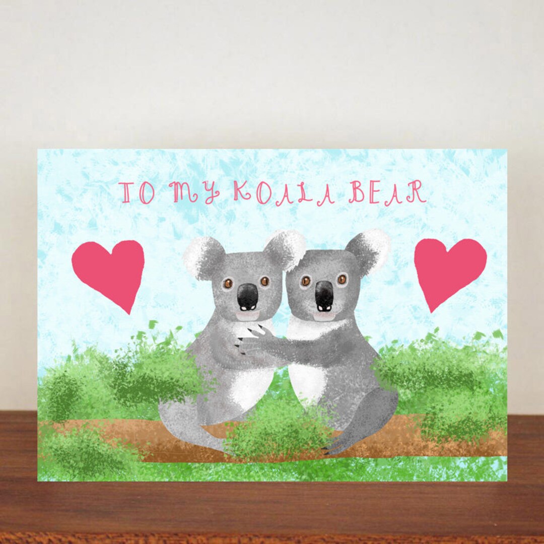 To My Koala Bear Card, Anniversary Card, A6 Card, Cute Cards, Love — free download