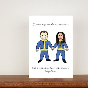 You're My Perfect Dweller Card, Anniversary Card, A6 Card, Cute Cards, Love Cards, Valentines Card, Greetings Card, Blank Cards, Love 60 Option 3