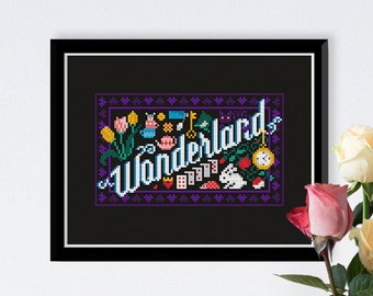 Wonderland Mini Sampler | PDF Cross Stitch Chart Pattern