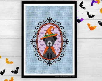 Halloween Dog Portrait | PDF Cross Stitch Chart