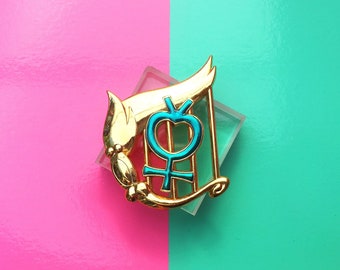 Mercury Senshi Badge Pin