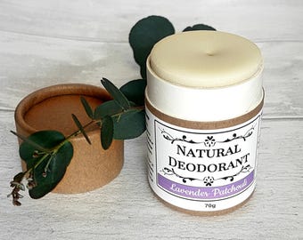 Natural Organic Deodorant Stick | 24hr, Aluminium- and Plastic-free, large 70g