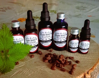 Hair Serum Elixir with coffee - Vegan, Organic, Herbal