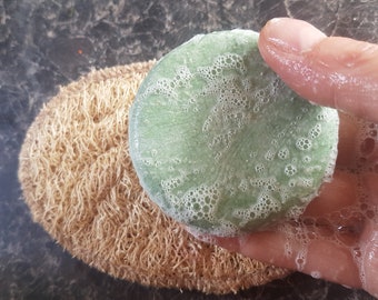 Zero Waste Shampoo Bars ~ Organic, SLS free, pH balanced, Vegan ~ FREE LOOFAH*