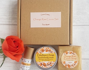 Small Orange Gift Set ~ Organic, 100% Natural, Zero waste, Plastic free