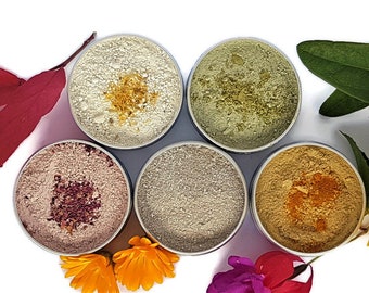 Vegan Clay Face Mask ~ Natural Botanical Powders for Healthy Skin