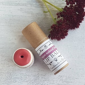 Lightly Tinted Vegan Lip Balm - 100% Natural with pink grapefruit essential oil ~ Organic & Zero Waste
