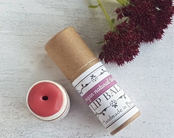 Lightly Tinted Vegan Lip Balm - 100% Natural with pink grapefruit essential oil ~ Organic & Zero Waste