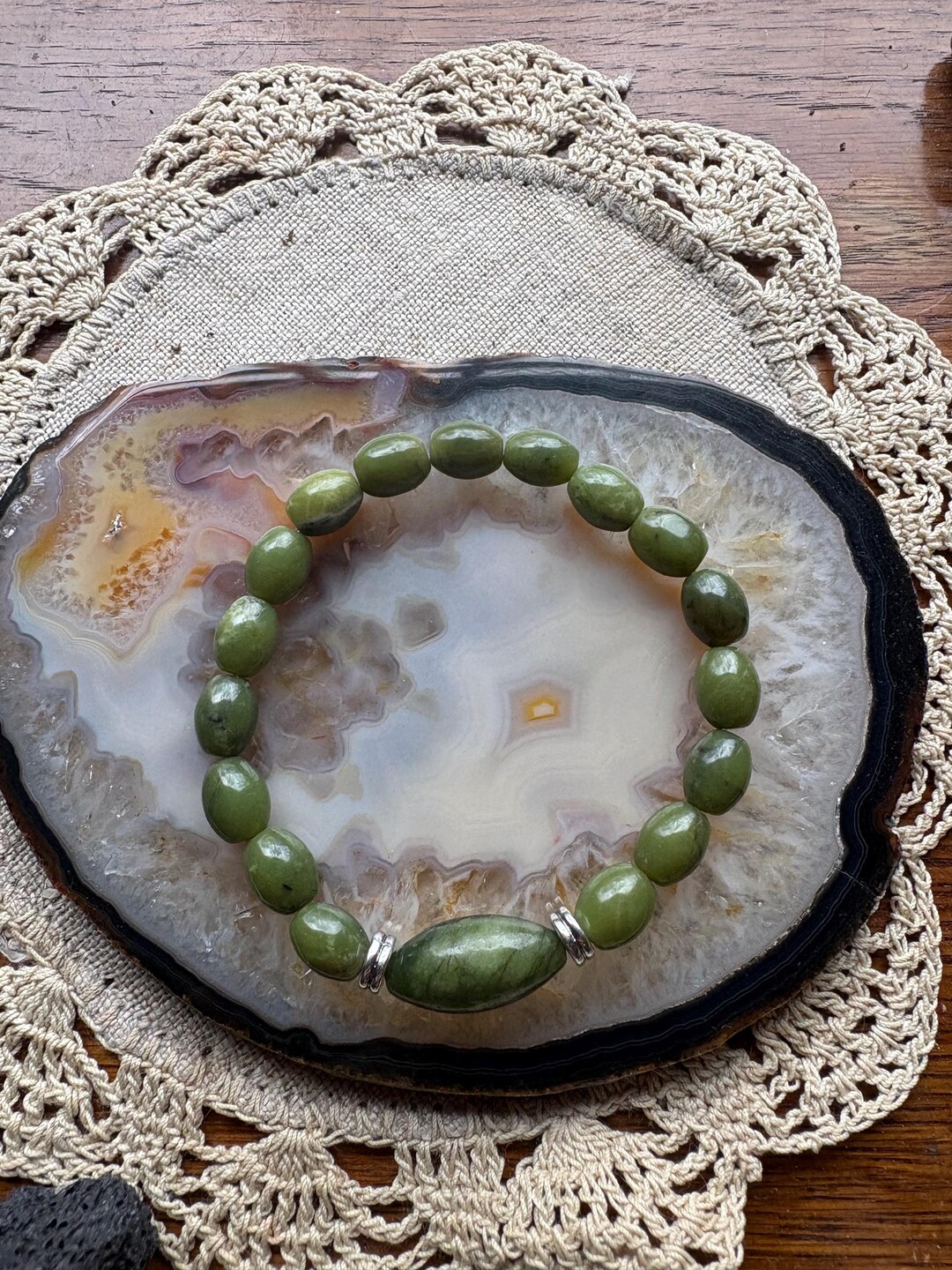 Spectacular Green Connemara Irish Marble Celtic Bracelet With Accent ...
