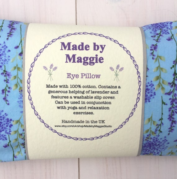 pretty lavender print slip cover Washable slip cover Lavender Eye Pillow
