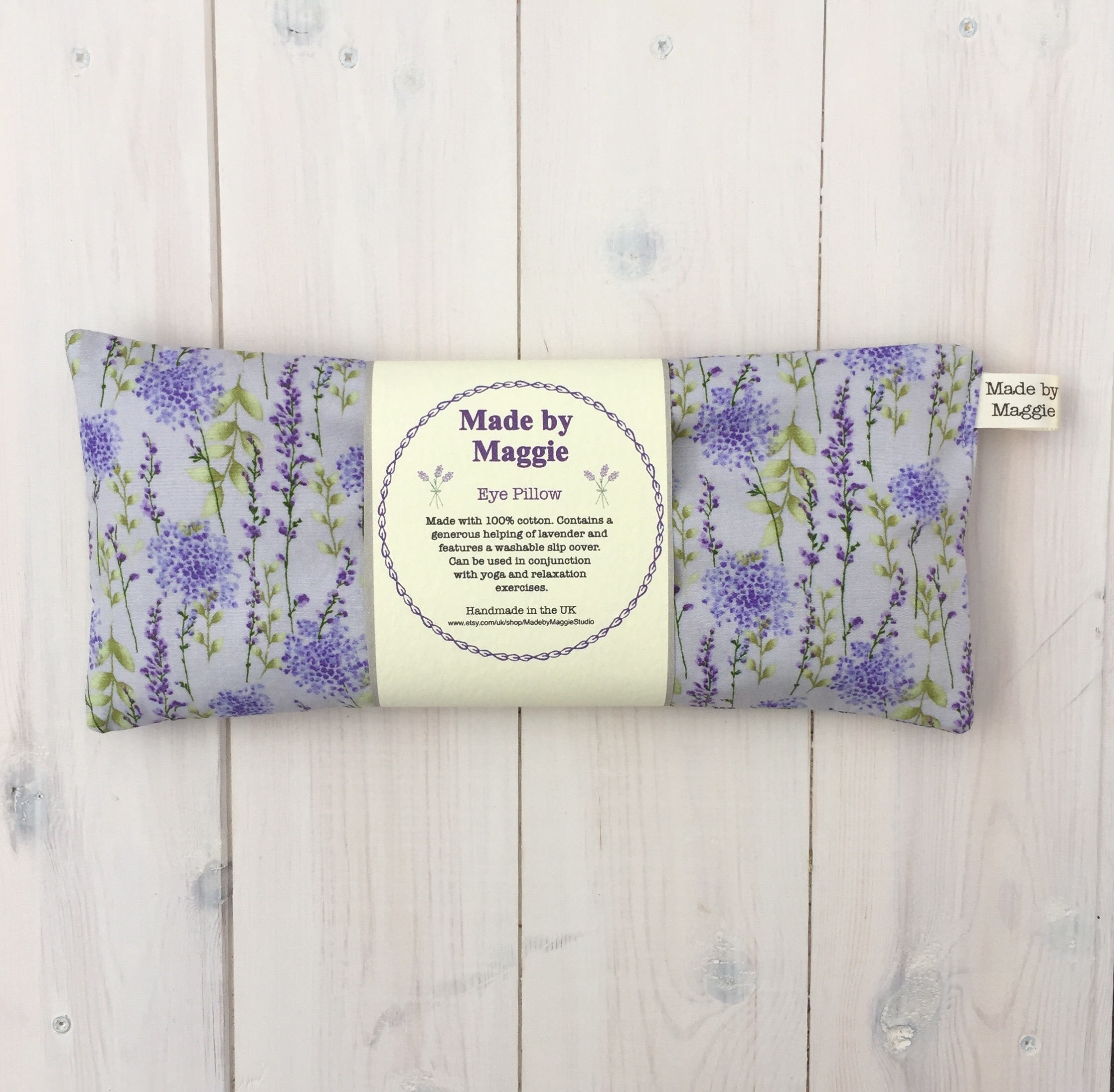 Lavender Eye Pillow With Removable Cover Mindfulness Lavender Etsy UK