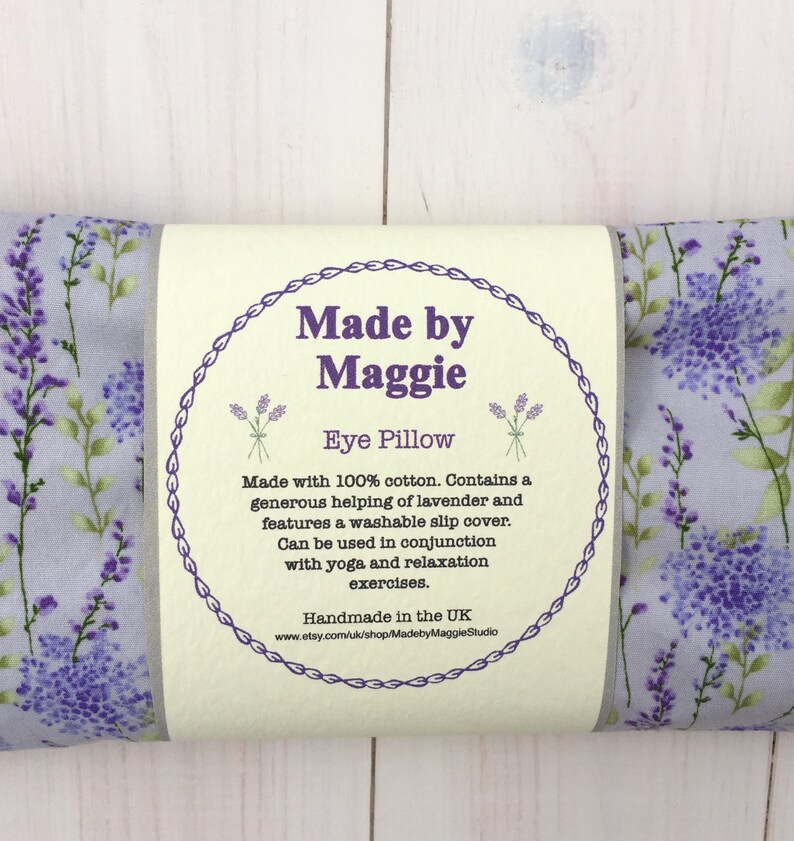 Lavender Eye Pillow With Removable Cover Mindfulness Lavender Etsy UK
