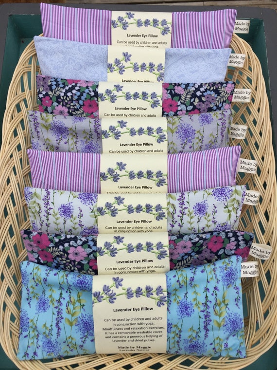 pretty lavender print slip cover Washable slip cover Lavender Eye Pillow