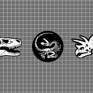 Vinyl Stickers Dinosaurs Foxes Skulls Fossils Tigers Space: individual, illustrated vinyl die-cut stickers, by Vector That Fox image 8