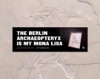 BERLIN ARCHAEOPTERYX - dinosaur bumper sticker, by Vector That Fox