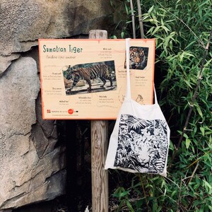 Tiger Tote Bag Illustration Sérigraphie Design, 'JUNGLE CAT', par Vector That Fox image 5