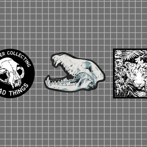 Vinyl Stickers Dinosaurs Foxes Skulls Fossils Tigers Space: individual, illustrated vinyl die-cut stickers, by Vector That Fox image 6