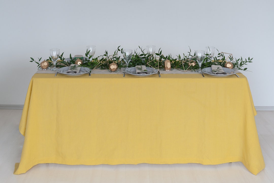 Linen Tablecloth, Mustard