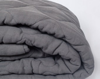 Weighted Blanket, Wool Comforter, Linen Bed Cover, Linen Comforter, Quilter Blanket, Bed Comforter, Wool Duvet Cover Comforter, Winter Duvet