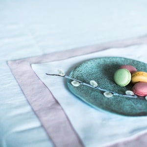 White Linen Napkins Set: Rustic Wedding Table Decor