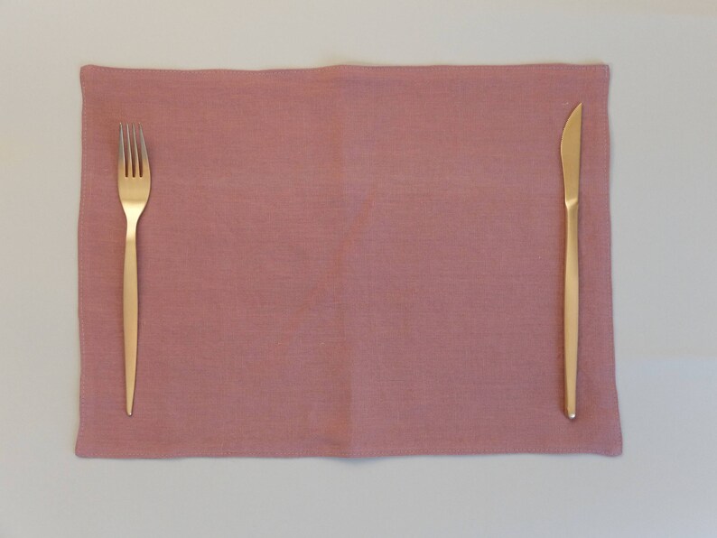 Linen Placemats, Square Placemats, Linen Table Decor, Green Placemats