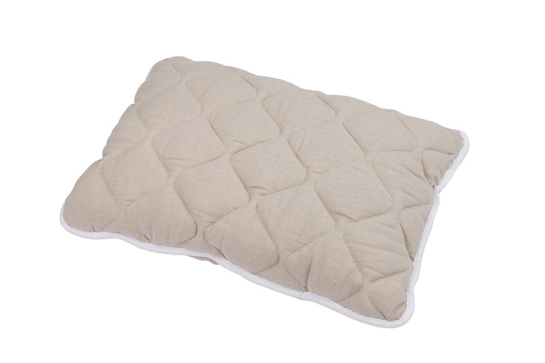 Wool Filled Pillow, Winter Pillow, Linen Pillowcase, Organic Wool