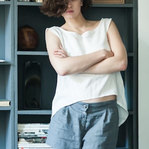 Leinen Pyjama Set, Leinen Shorts, Leinen Tank, Loungewear Leinen, Sommer Pyjamas, Leinen Schlafbekleidung, Leinen Kleidung, Freundin Geschenk, Frau Geschenk
