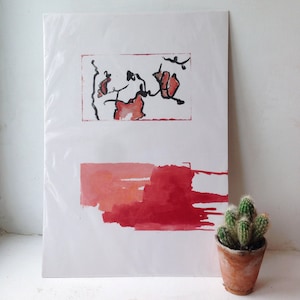 Original mono print - &#39;Witches Dancing&#39;