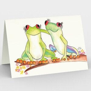 Grenouilles de l'amitié Carte de vœux