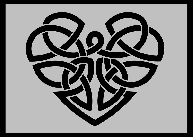 Celtic Heart Stencil 190 micron Mylar
