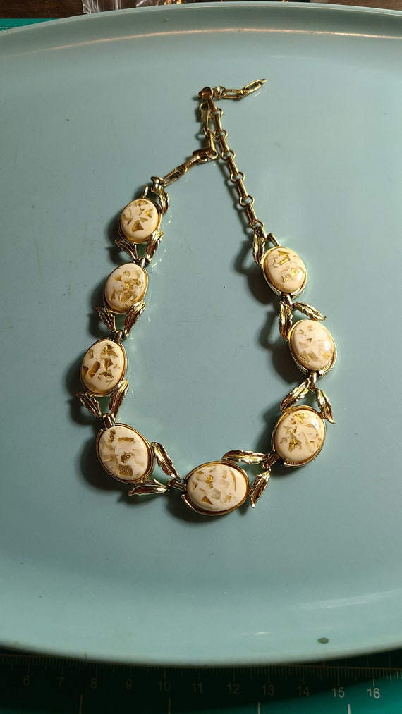 confetti necklace vintage Gem